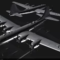 Twin Vintage Military Bomber Aircraft With Propeller Engines And Star Insignia