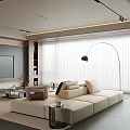 Modern Minimalist Living Room With Large Modular Sofa And Warm Ambient Lighting Design Ideas