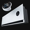 Modern Air Conditioner Fan With White Design And Digital Display Control Panel