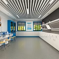 Modern classroom science and technology classroom 3d model