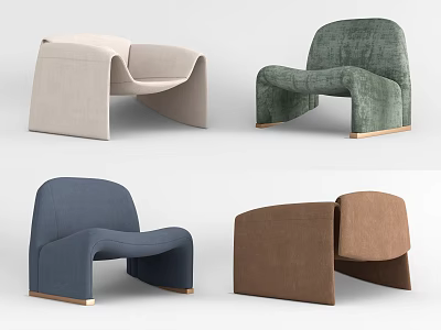 Sleek Modern Accent Chairs In Beige Green Blue Brown With Unique Design And Upholstered Fabric 3d model