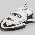 Detailed Space Shuttle Model With NASA Logo And White Exterior Design
