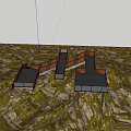 Modern Viewing Platform Landscape Structures Mountain Viewing Decks Landscape Decks 3d model