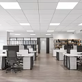Modern Public Office Space Interior With Sofa Coffee Table Chairs And Green Plants