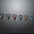Colorful Kettlebells In Various Hues Arranged For Home Fitness Equipment