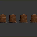 Brown Fabric Storage Bags For Household Organization With Cylindrical And Folded Designs