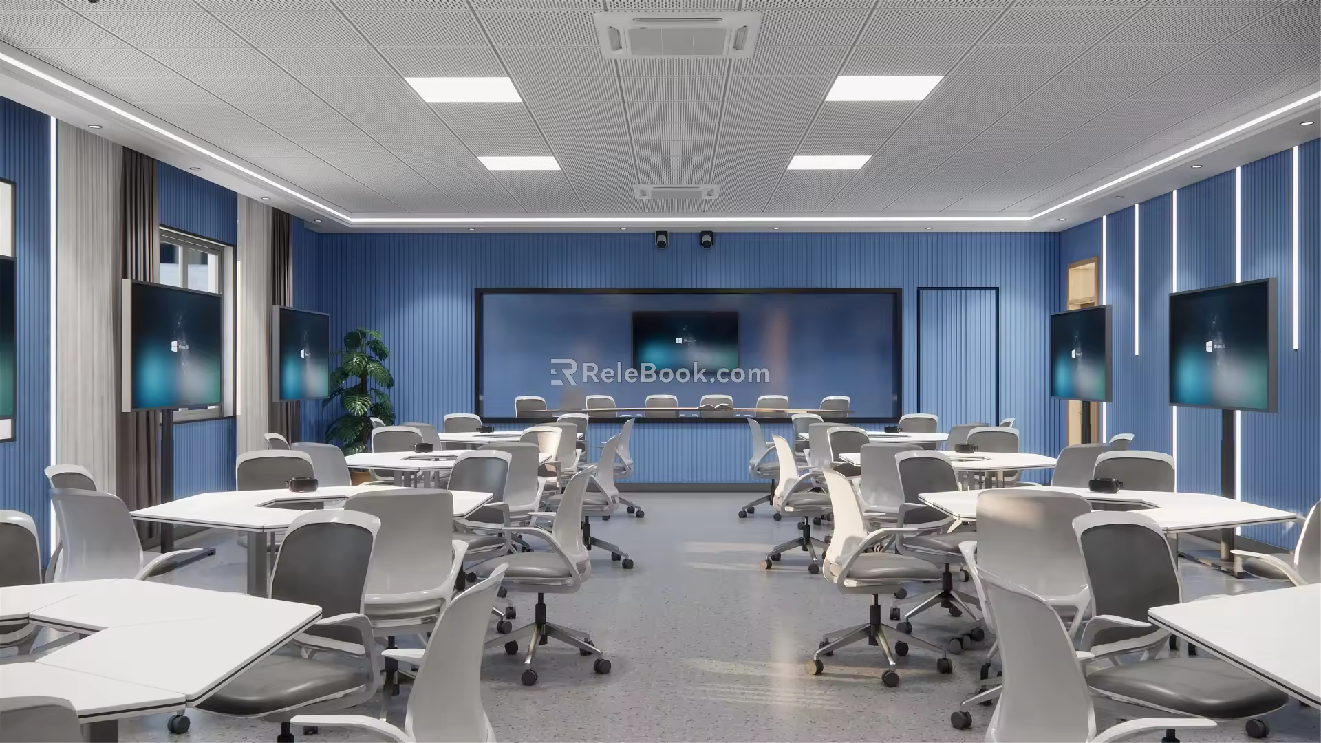Modern classroom wisdom classroom 3d model