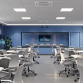 Modern classroom wisdom classroom 3d model