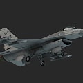 Fighting Falcon F16 aircraft 3d model