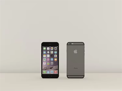 Apple Smartphones Front Screen With App Icons And Back Design Featuring iPod Logo 3d model