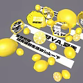 Lemon Themed Photo Spot with Whole Lemons Slices Decorations and Enjoy Lemon Life Vibe