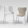 Stylish Modern Leisure Chairs Featuring Various Designs Wireframe Geometric Curved Back and Laser Cut