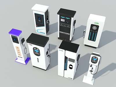 Charging pile charger new energy charging pile 3d model