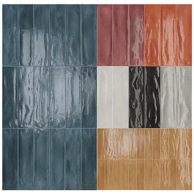 Floor Tiles for Interior Flooring with Multiple Colors Vertical Texture Glossy Matte Finish 3d model