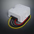 White Electrical Switch Panel with Connected Yellow Black and Red Wires