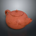 Terracotta Clay Teapot With Handle And Spout For Daily Household Use