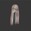 Stylish Long White Hair With Gradient Ends And Colorful Hair Accessory
