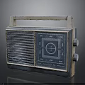 Vintage Radio Retro Electronic Appliance With Wooden Handle Dial And Knobs