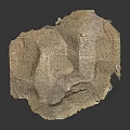 Rough Textured Natural Rock Formation With Light Brown Surface And Irregular Shape 3d model