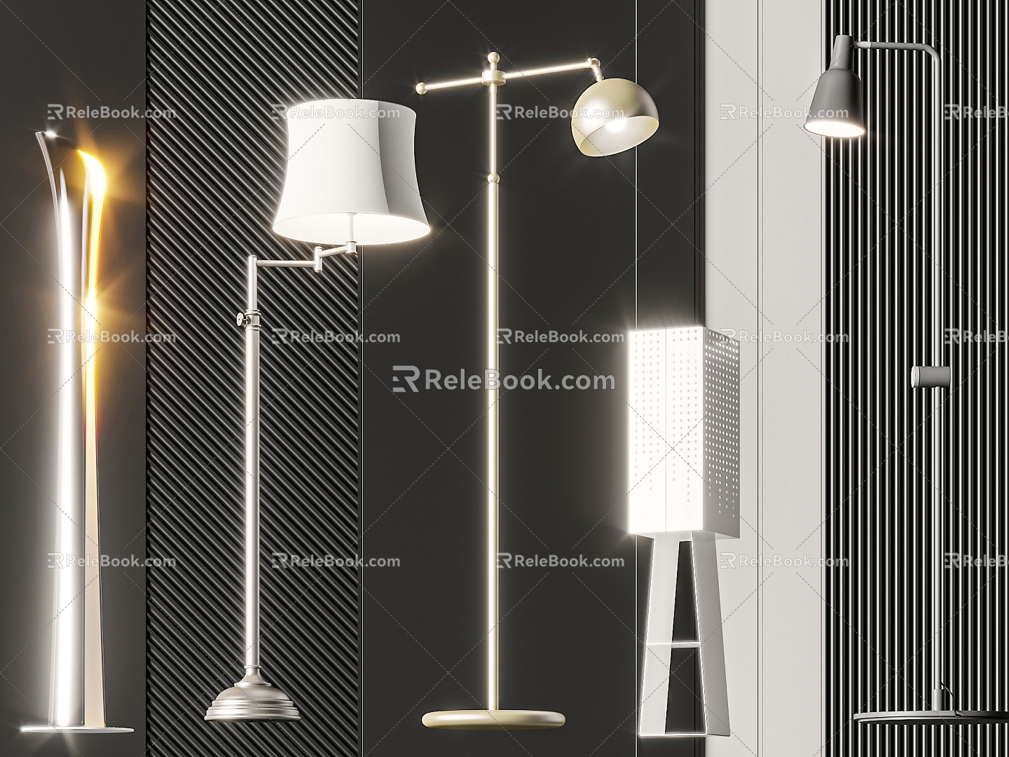 Modern floor lamp 3d model