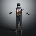 Medieval Knight Armor Set With Helmet Chestplate Arm And Leg Protection 3d model