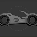 Sleek Futuristic Silver Motorcycle With Streamlined Body And Red Wheel Accents