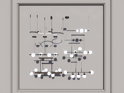 Modern chandelier combination model