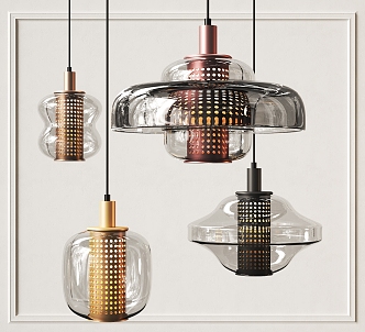 Metal chandelier 3d model