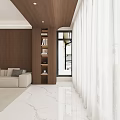 Modern Living and Dining Room Interior With TV Wall Coffee Table And Decor