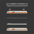 Modular Computer Keyboard With Transparent Case Split White Orange Design Layers