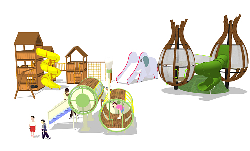 Modern play equipment Children's play equipment 3d model