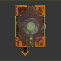 Futuristic Book Design With Mechanical Elements Circular Component Green Lines Orange Sections And Reflective Surface
