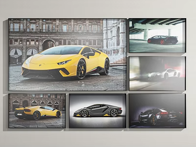 Luxury Sports Car Display With Multiple Images Various Angles And Background Scenes 3d model