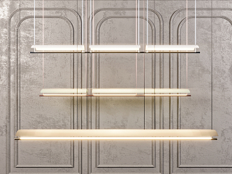 Modern chandelier strip chandelier 3d model