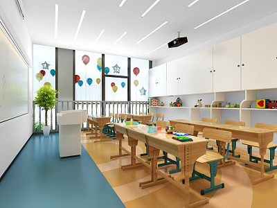 Modern Kindergarten Children's Classroom model