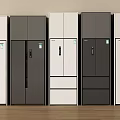 Modern Refrigerators In White Gray Black Colors With Different Styles