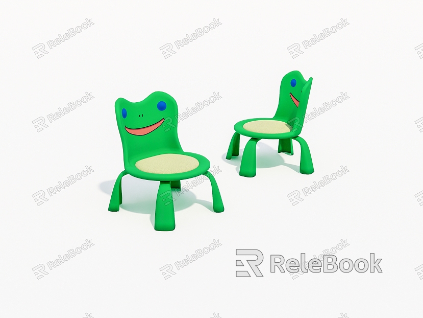 Children's cartoon chair model