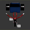 Red Frame Blue Seat Children's Tricycle With Black Tires White Grips And Number 11 On Frame