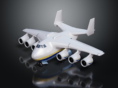 Modern Aircraft Cartoon Transport Aircraft Transport Aircraft 3d model