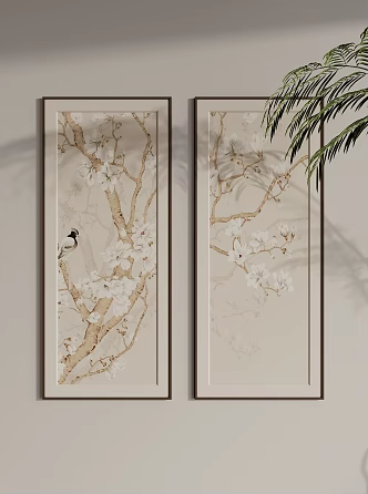 New Chinese Zen Hanging Painting 3d model