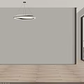 Modern Circular White Chandelier With Black Hanging Wires And Soft Lighting