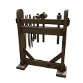 Modern tool rack blacksmith tool rack 3d model