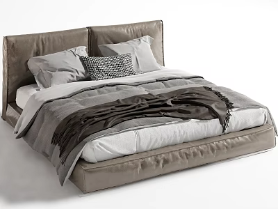 Modern Double Bed 3d model