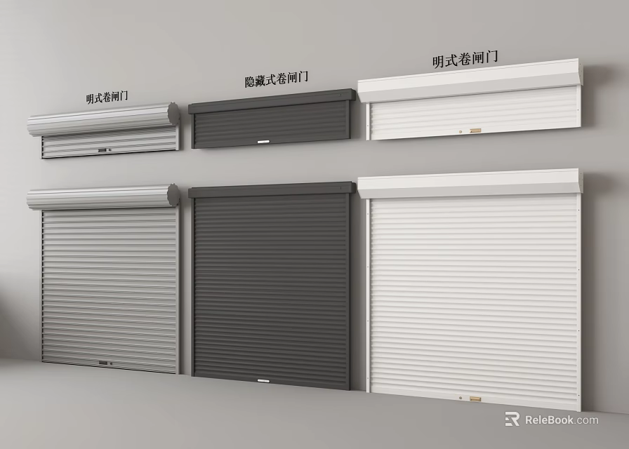 Security Roller Shutter Doors With European Style Fireproof Electric and Modern Designs 3d model 