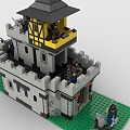 LEGO toy blocks European castle 3d model