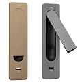 Modern Black Smart Wall Lamp With LED Lighting And Sensor Functionality