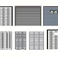 Various Window Shutter Designs With Horizontal Vertical And Louvered Panel Styles 3d model
