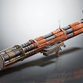 Modern Bazooka Multi-barrel Bazooka 3d model
