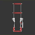 Red And White Medical Tool Supporting Organ And Hair Handling Research