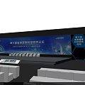 6th International Health Science Innovation Forum Stage With Blue Lighting And Seats